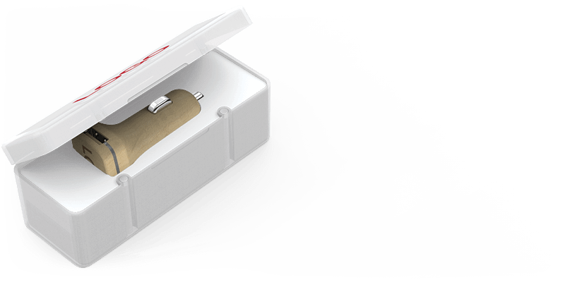 Woodie - Chargeur USB Voiture Personnalisable Woodie - Chargeur USB Voiture Personnalisable