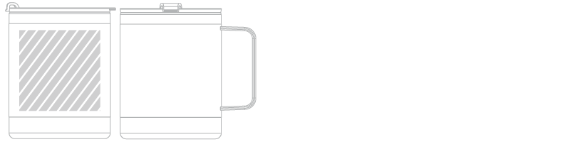 Tasse de voyage Sérigraphie Tasse de voyage Sérigraphie