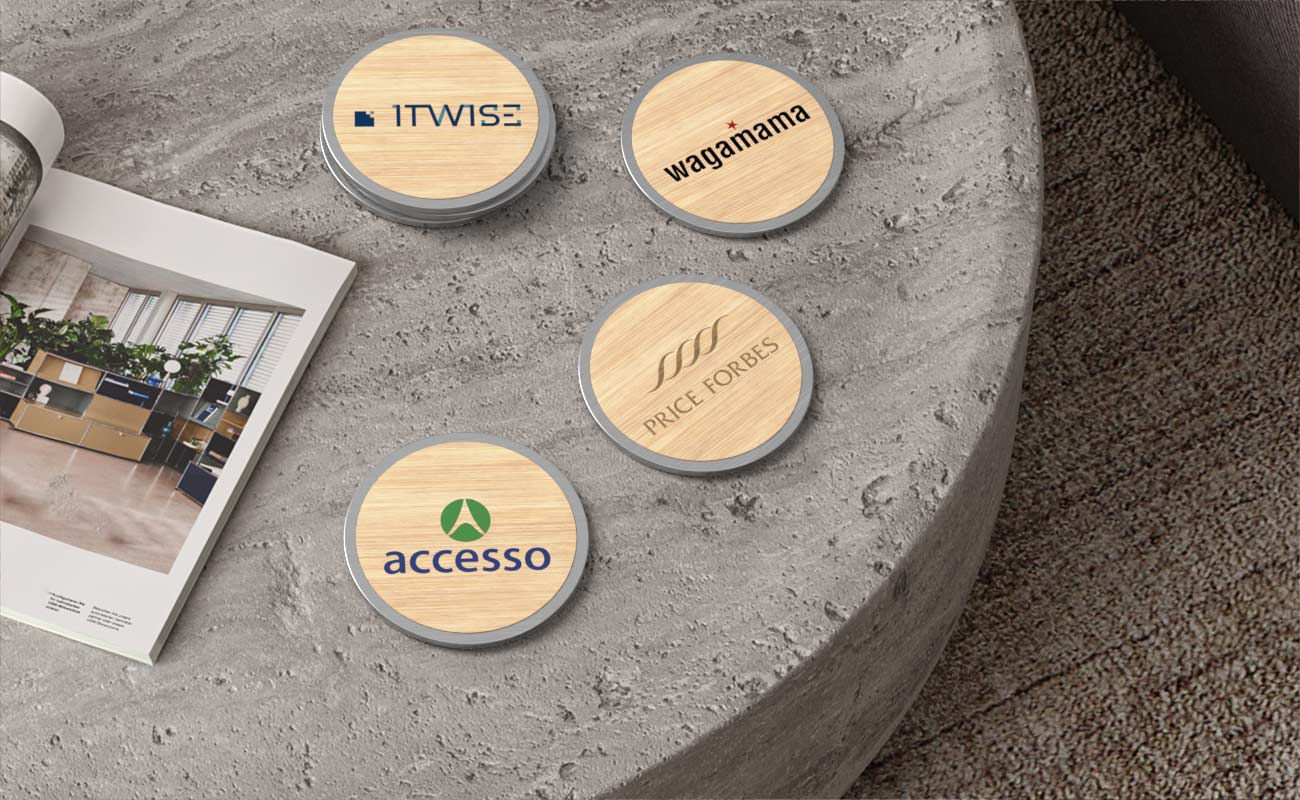 Base - Sous-verres en bambou personnalisables gallery thumbnail