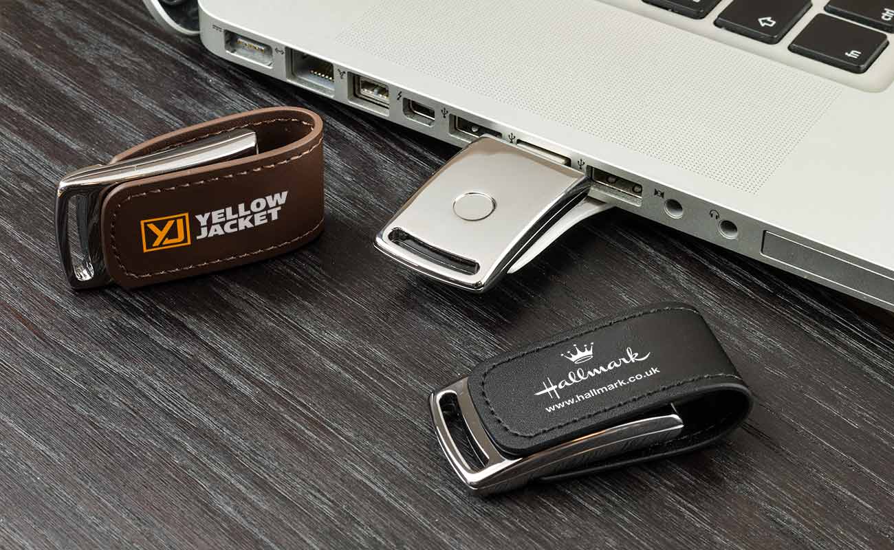 Clé USB en cuir personnalisable