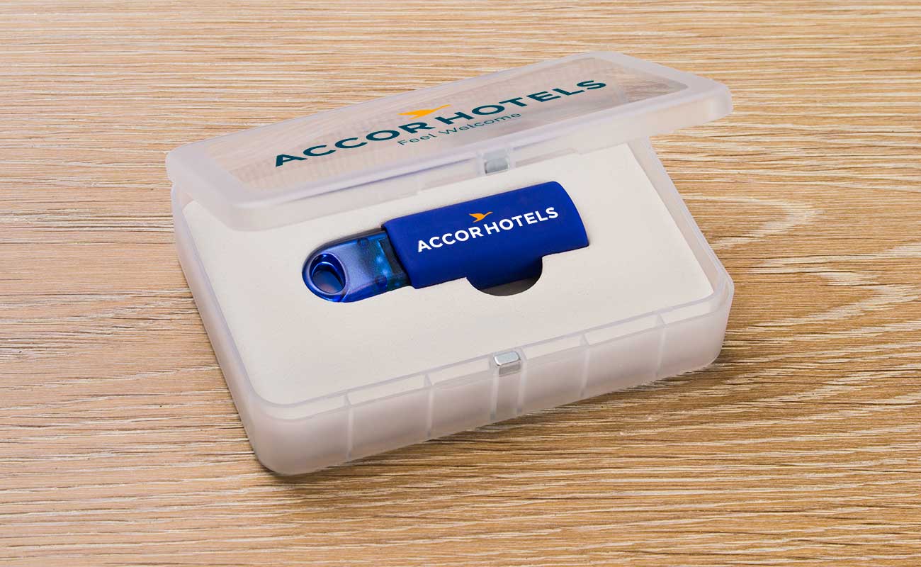 Clé USB format Cassette Audio personnalisable - Bleulaser
