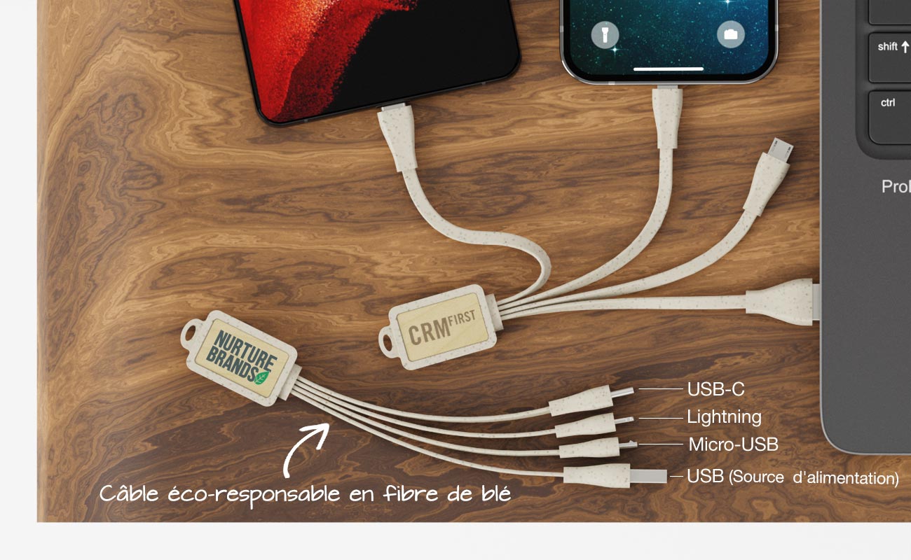 Câble USB C personnalisé, câble clavier avec Algeria
