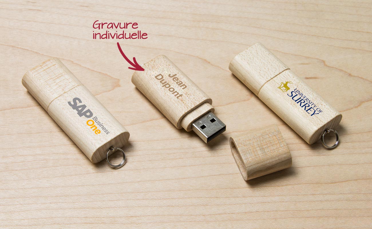 Nature - Clé USB Bois Personnalisée