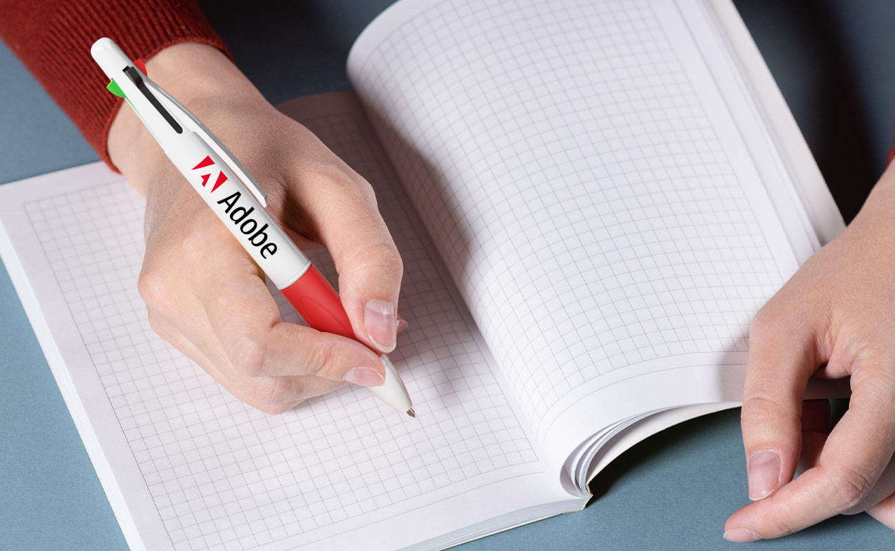 Quad - Stylos 4 couleurs avec logo gallery thumbnail