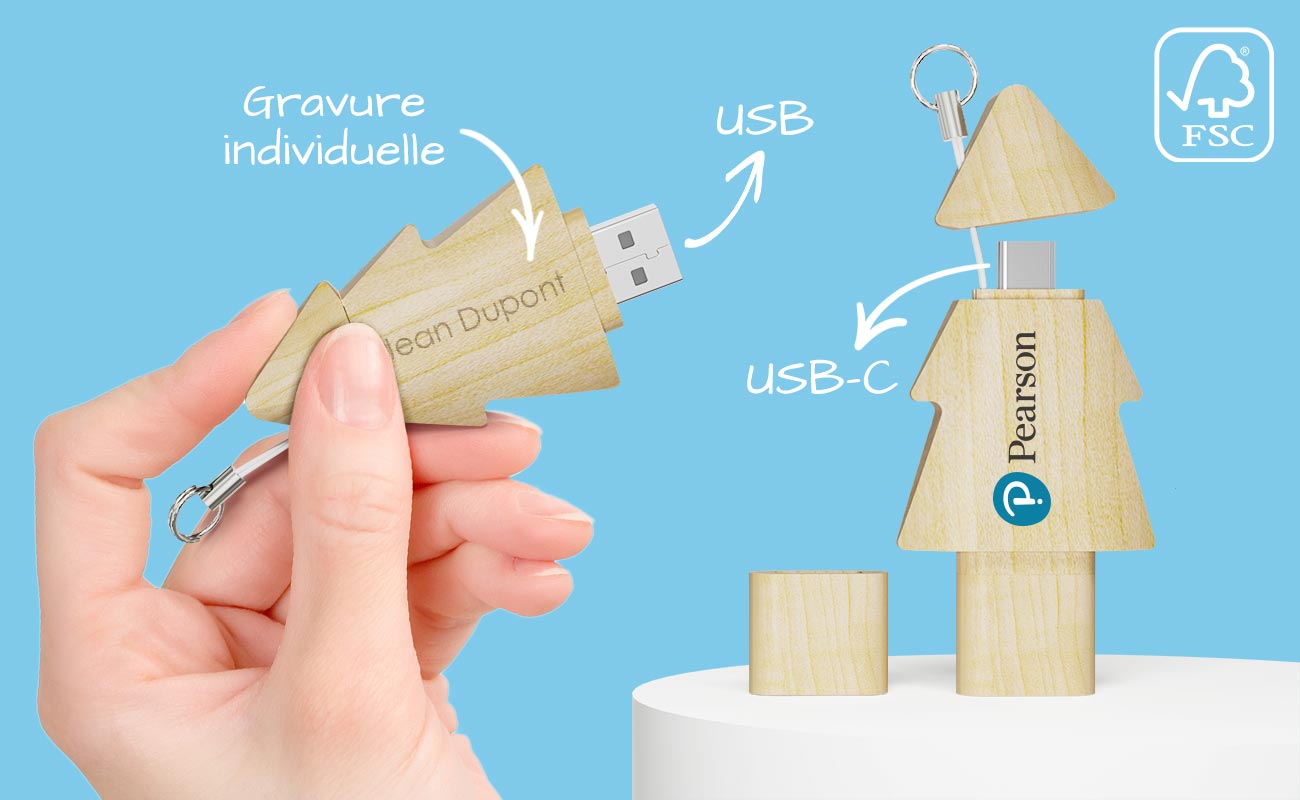 Tree Duo - Clé USB Personnalisée