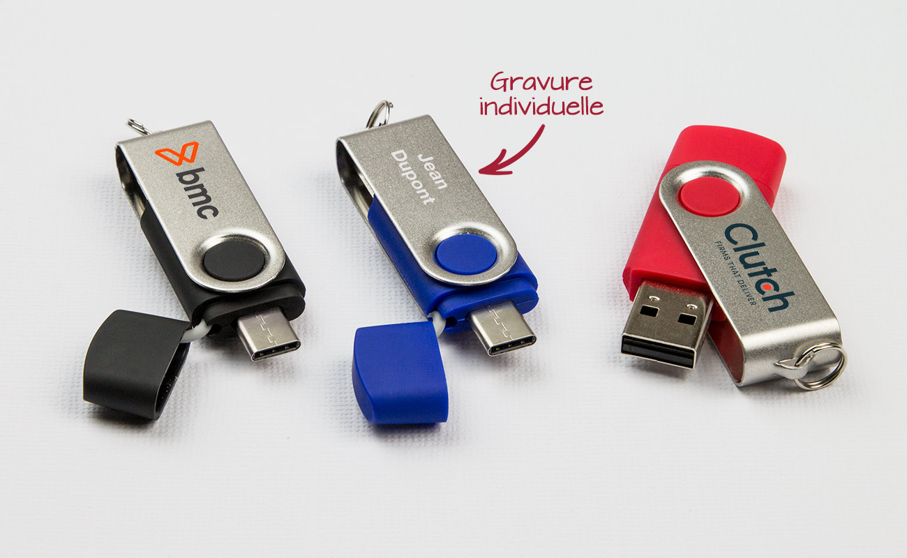 Clés USB-C Personnalisées, Twister Go