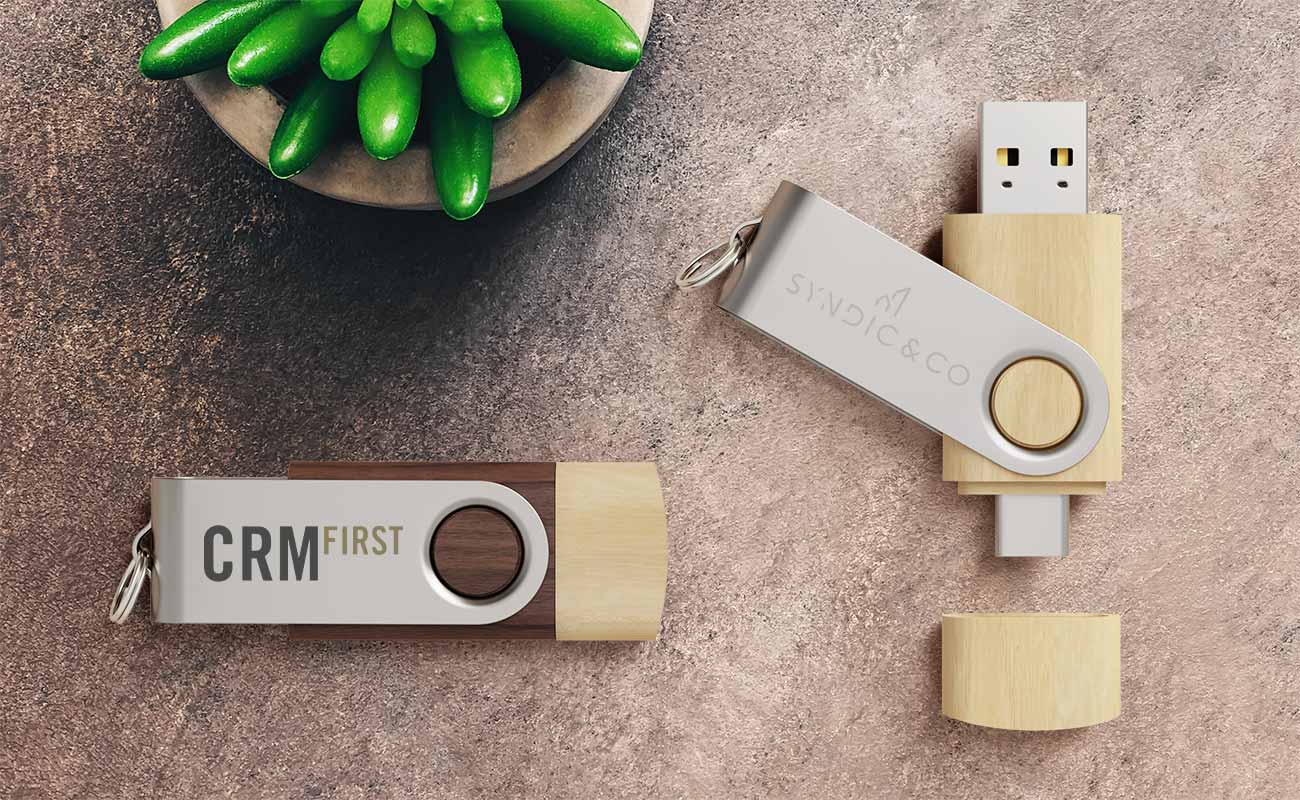 Twister Go Wood - Clé USB-C Publicitaire gallery thumbnail