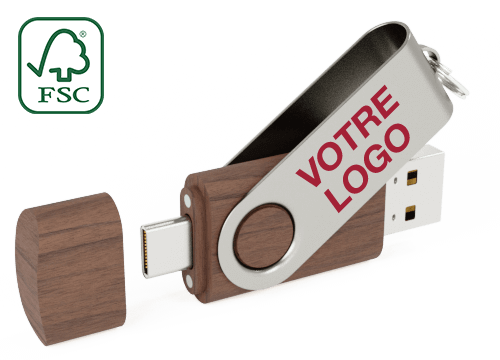 Twister Go Wood - Clé USB Bois Personnalisable