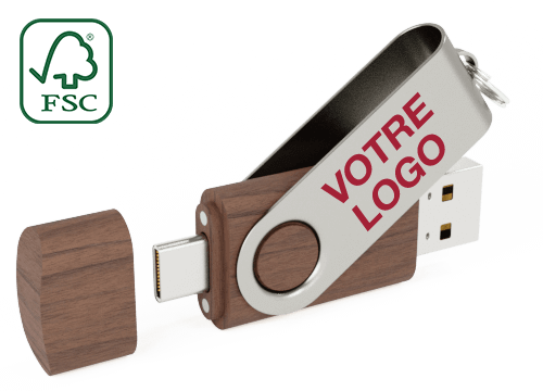 Twister Go Wood - Clé USB Personnalisable