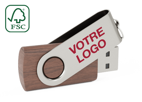 Twister Wood - Clé USB Bois Personnalisée